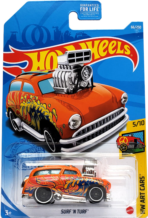2021 Hot Wheels Mainline #066 - Surf 'N Turf Tooned Nomad Wagon (Orange) GRY38