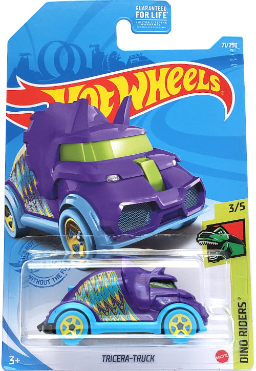 2021 Hot Wheels Mainline #071 - Tricera-Truck (Purple) GRY62