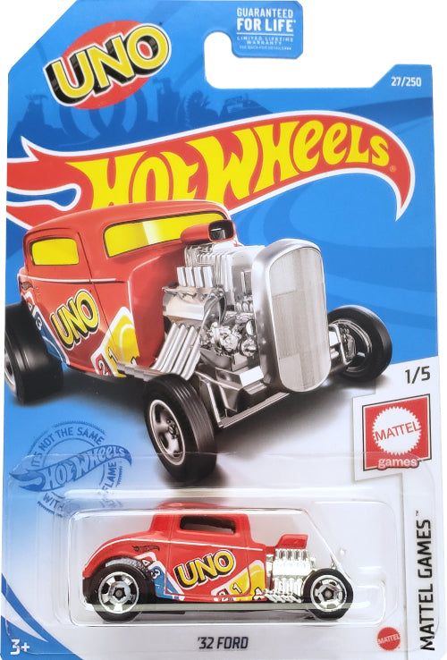 2021 Hot Wheels Mainline #027 - 1932 Ford Coupe Hot Rod (Uno Red) GRY68