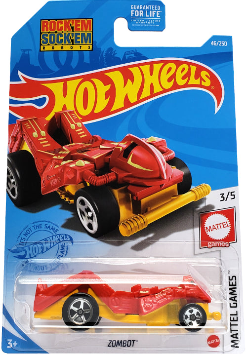2021 Hot Wheels Mainline #046 - Zombot Rock'EM Sock'EM Robots (Red) GRY69