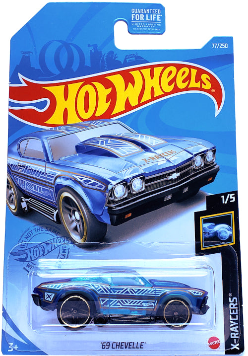 2021 Hot Wheels Mainline #077 - 1969 Chevy Chevelle Tooned (Blue) GTB29