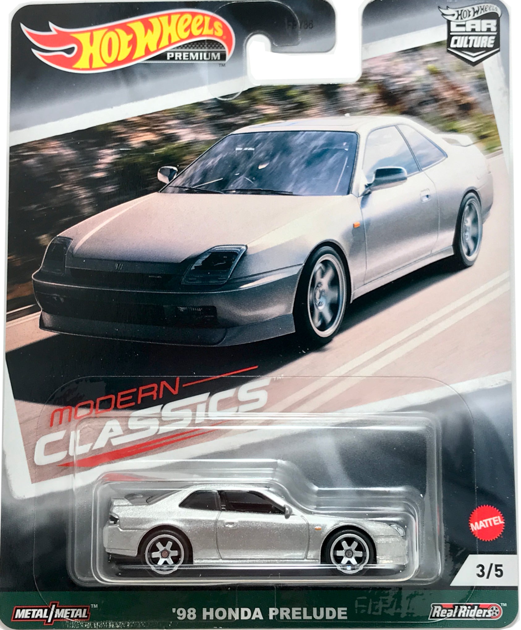 Hot Wheels Modern Classics Premium - 1998 Honda Prelude VTEC Silver GRJ91