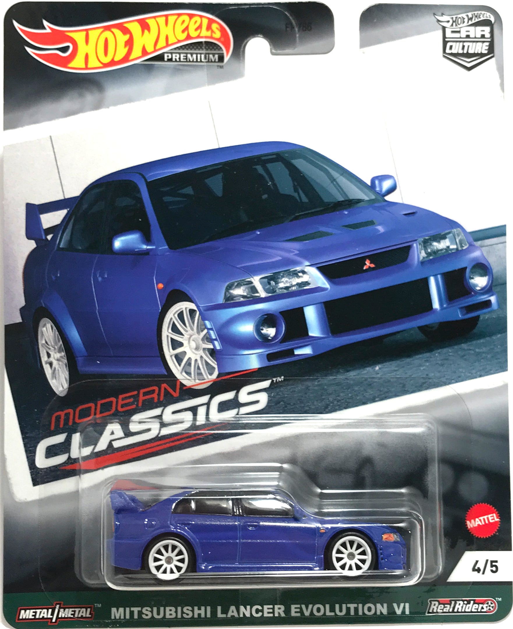 Hot Wheels Modern Classics Premium - Mitsubishi Lancer EVO VI Blue GRJ89