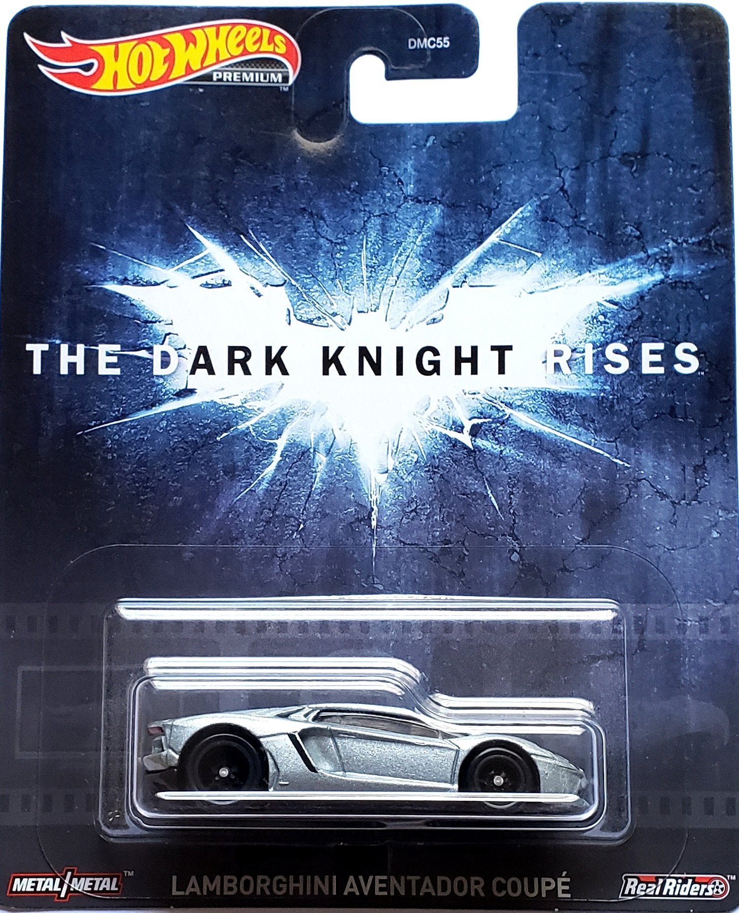 Hot Wheels Premium - Lamborghini Aventador Coupe (Batman The Dark Knight Rises Silver) GJR43