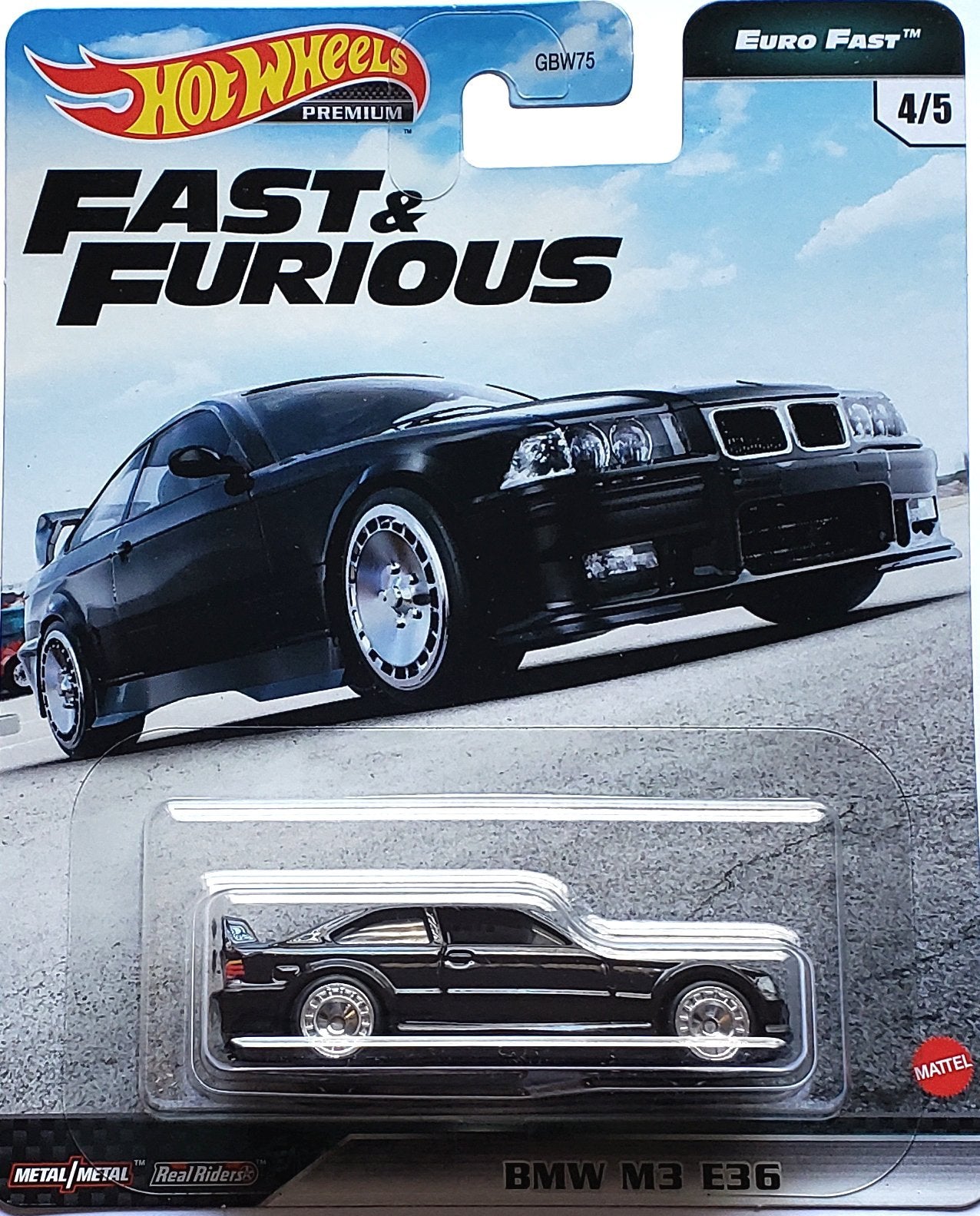 Hot Wheels Premium - BMW M3 E36 (The Fast and The Furious Black) GPK53