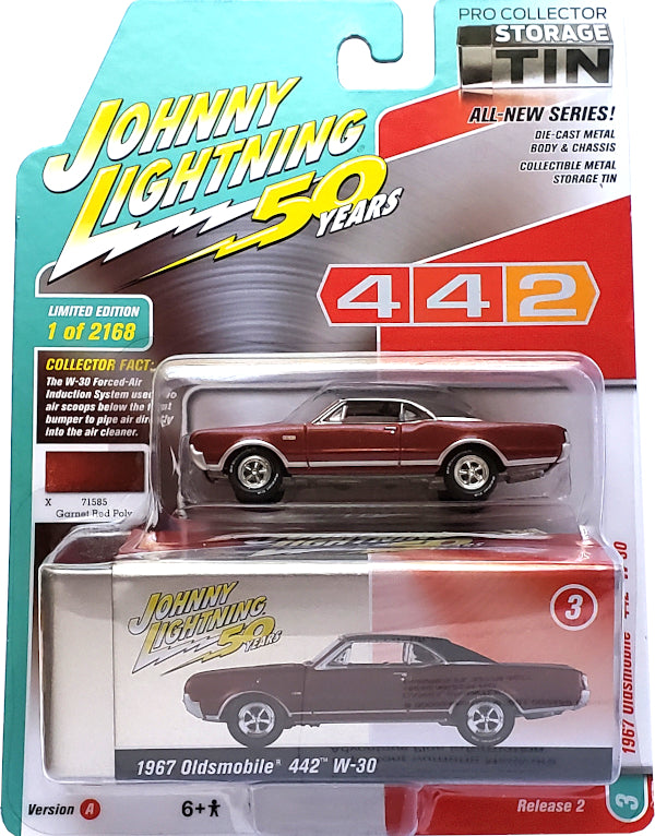 2020 Johnny Lightning Pro Collector - 1967 Oldsmobile Cutlass 442 W-30 (Red) JLCT002-23A