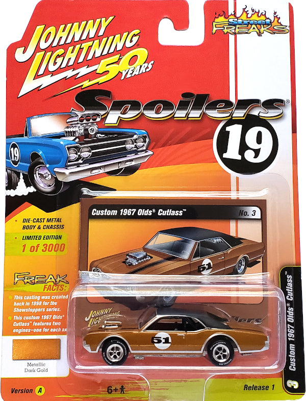 2019 Johnny Lightning Street Freaks - 1967 Oldsmobile Cutlass (Gold) JLSF013-13A