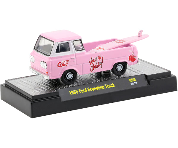 2020 M2 Machines Coca Cola A06-20-28 - 1965 Ford Econoline Truck (Cherry Coke Pink)