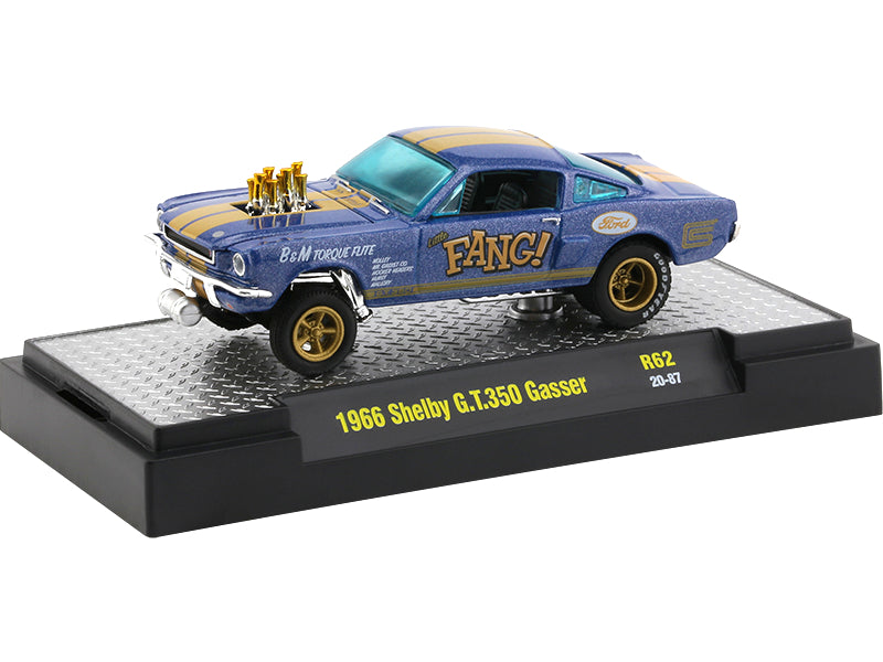 2020 M2 Machines Desktop R62-20-87 - 1966 Ford Mustang Shelby GT350 Gasser (Fang Stang Blue)