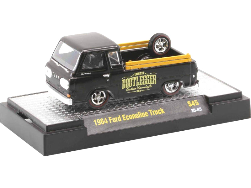 2020 M2 Machines Desktop S45-20-45 - 1964 Ford Econoline Truck (Bootlegger Black)