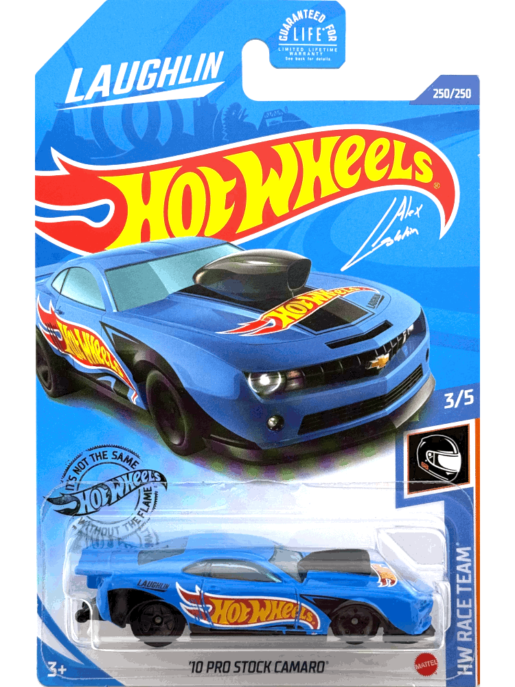 2020 Hot Wheels Mainline #250 - 2010 Pro Stock Chevy Camaro (Blue) GHD10