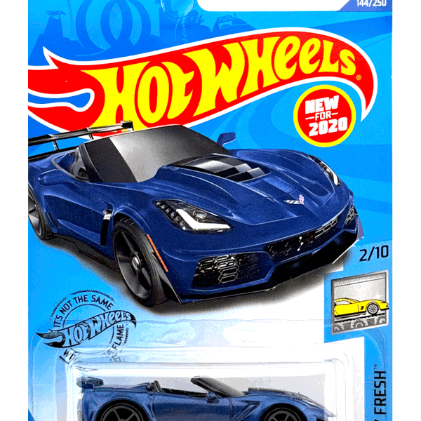 Hot Wheels '19 Chevy Corvette C7 ZR1 Convertible Blue #144/250 GHF01