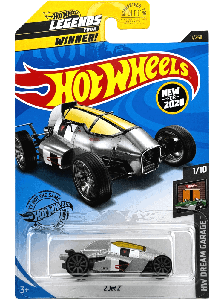 2020 Hot Wheels Mainline #001 - 2 Jet Z (Silver) 1/10 HW Dream Garage GHB45
