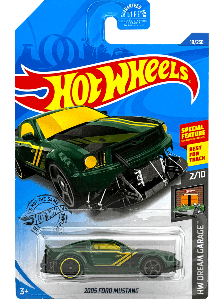 2020 Hot Wheels Mainline #019 - 2005 Ford Mustang (Green) GHF29