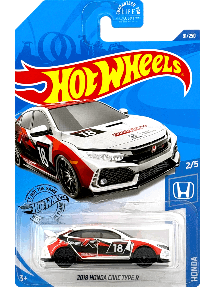 2020 Hot Wheels Mainline #081 - 2018 Honda Civic Type R FK8 (White) GHF50