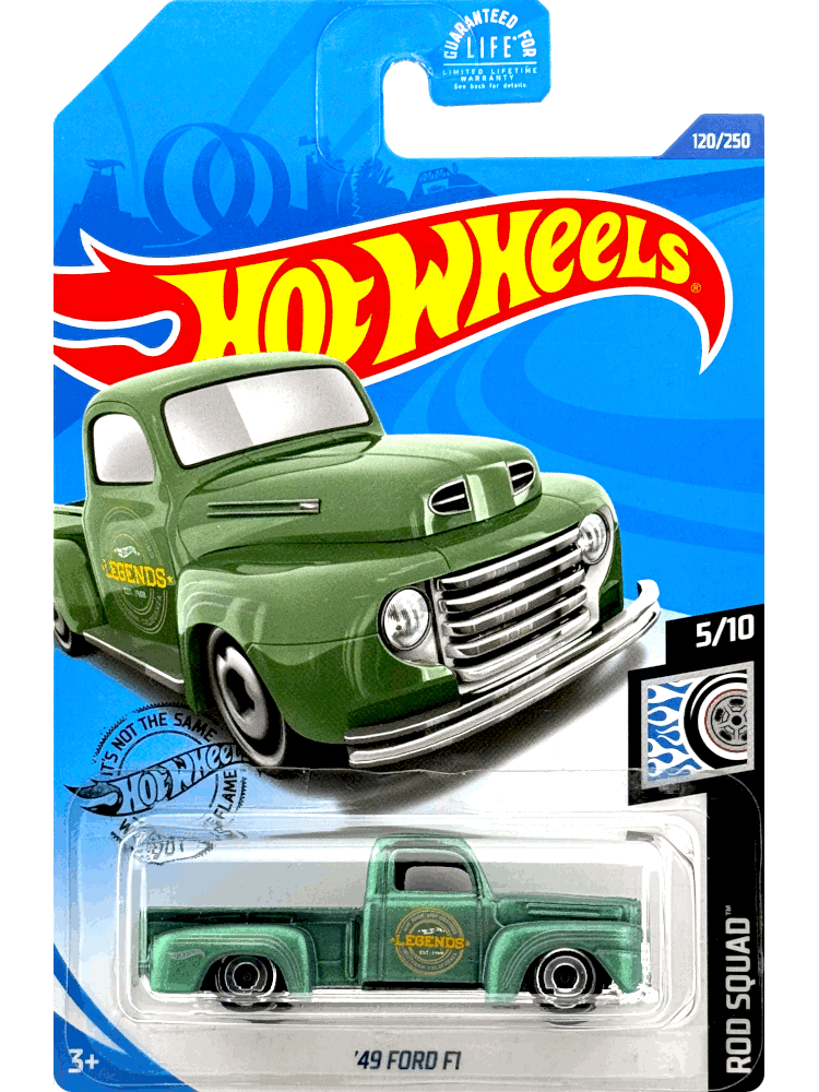 2020 Hot Wheels Mainline #120 - '49 Ford F1 Pickup (Green) GHD27