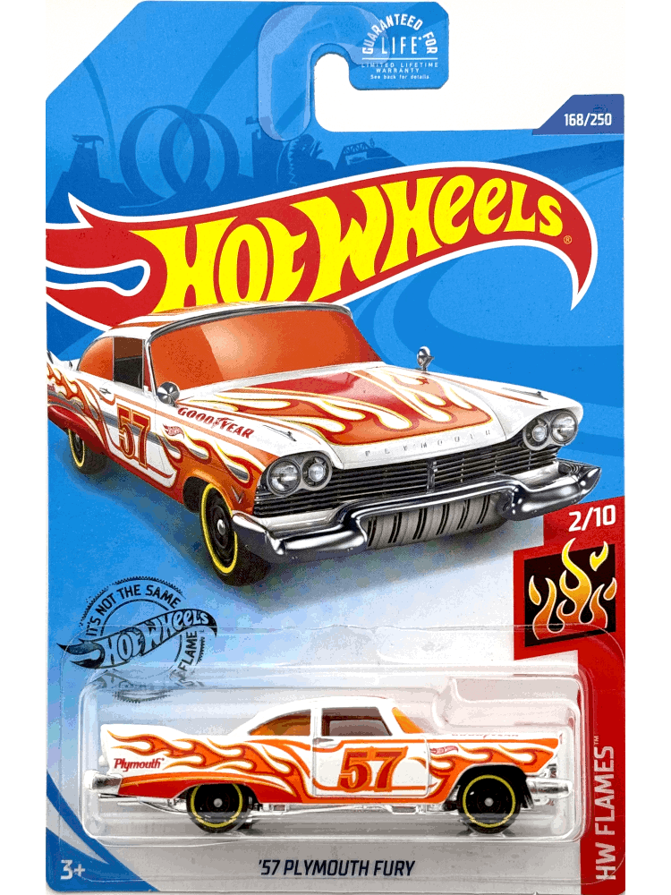 2020 Hot Wheels Mainline #168 - '57 Plymouth Fury (White) GHD67
