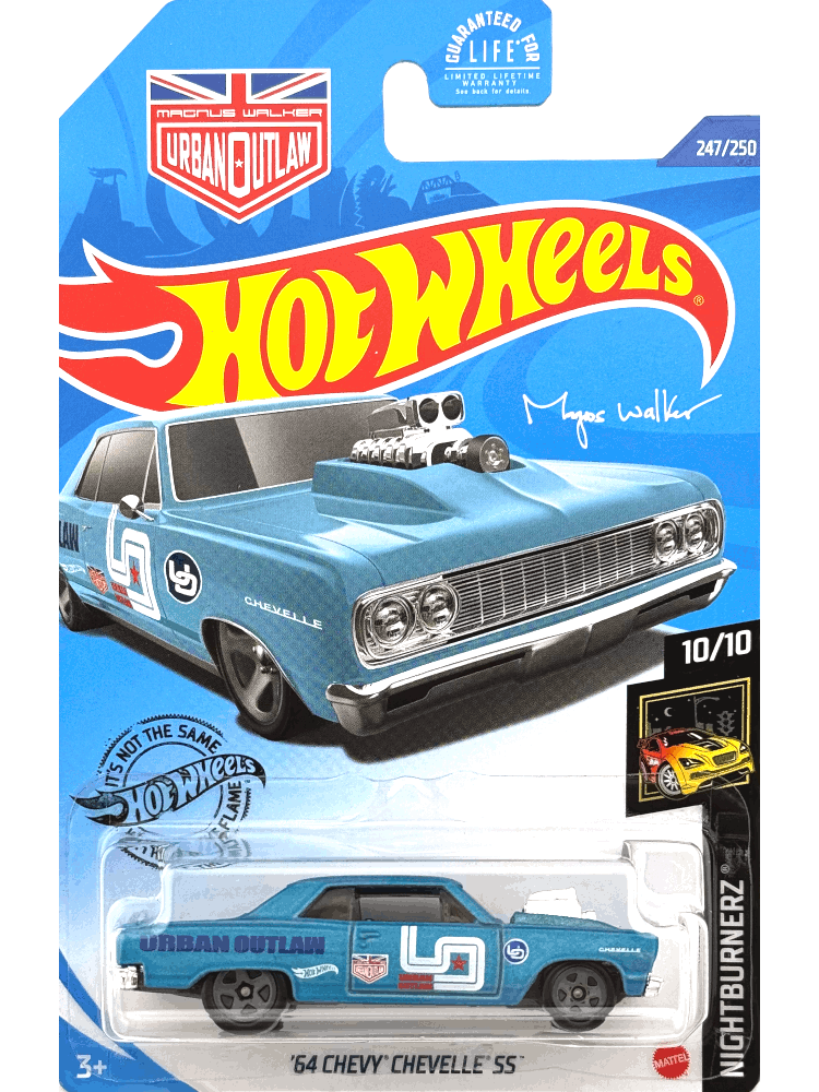 2020 Hot Wheels Mainline #247 - 1964 Chevy Chevelle SS (Satin Blue) GHD15