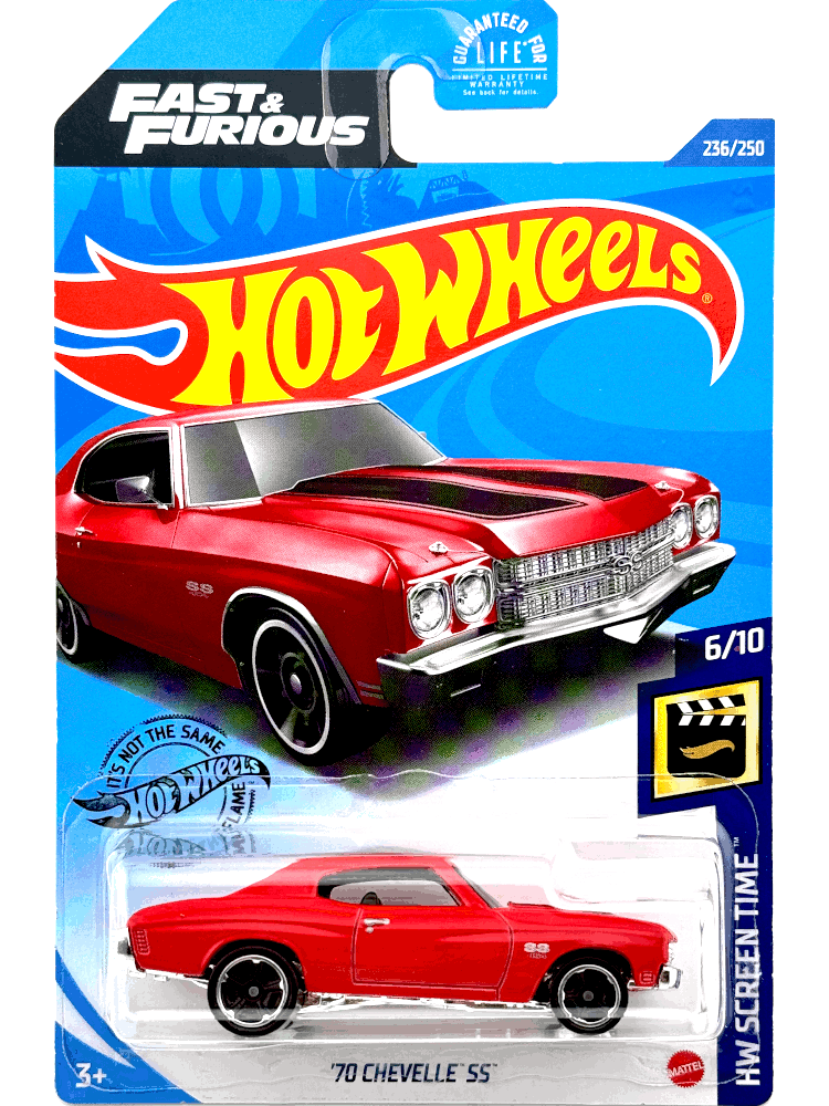 2020 Hot Wheels Mainline #236 - 1970 Chevy Chevelle SS (Fast & Furious Red) GHC78