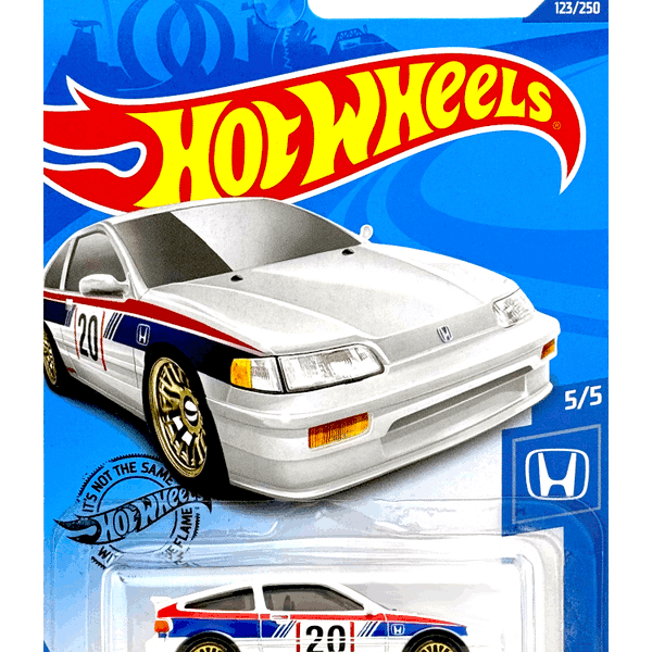 Hot Wheels Honda CRX White #123/250 2020 Mainline 5/5 Honda Collection