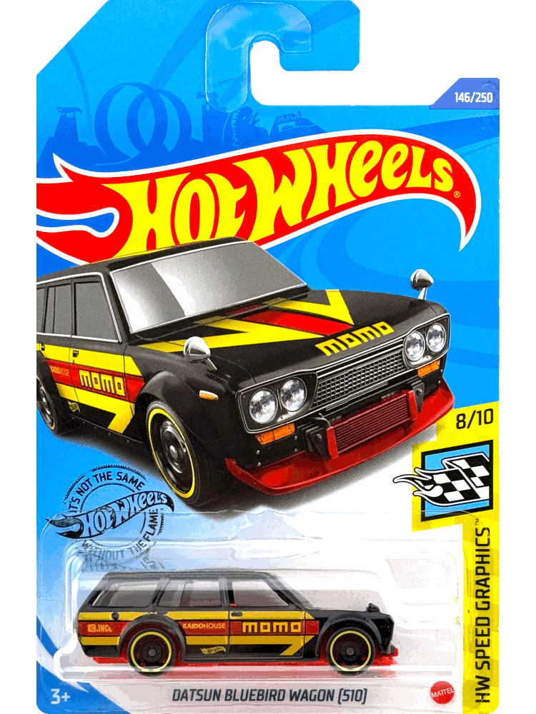 2020 Hot Wheels Mainline #146 - Datsun Bluebird Wagon 510 (Black) GHF35