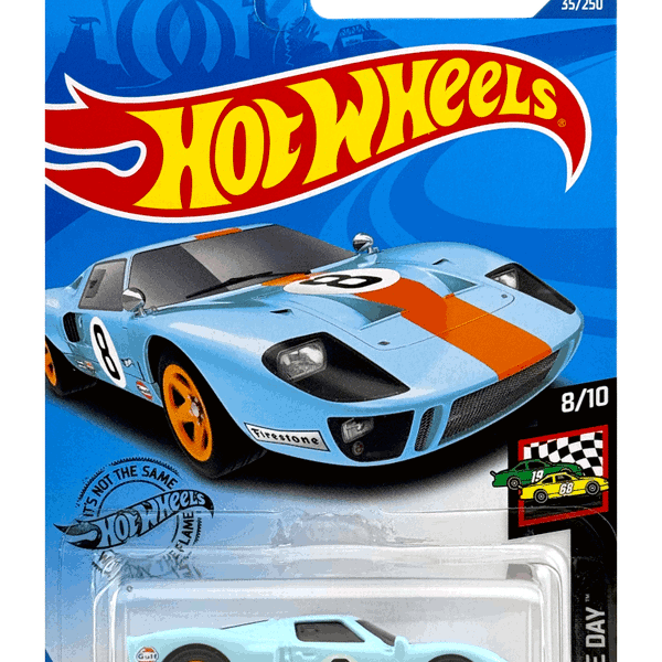 2020 Hot Wheels Mainline Car #35 Ford GT-40 Gulf Racing Blue GHC55