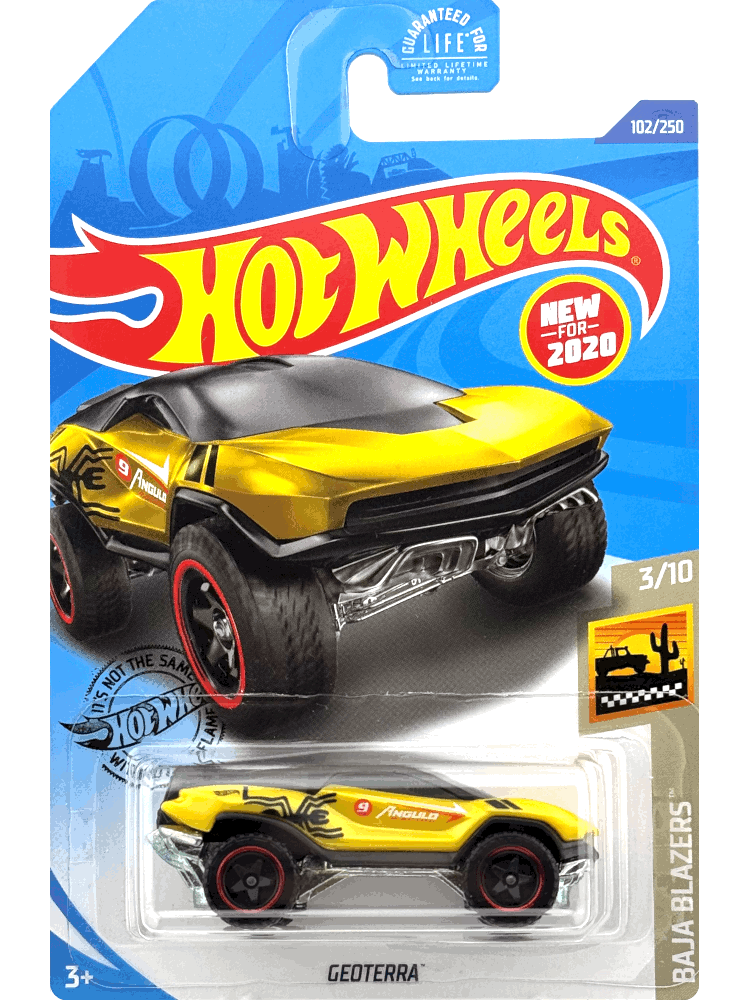 2020 Hot Wheels Mainline #102 - Geoterra (Yellow) GHD85