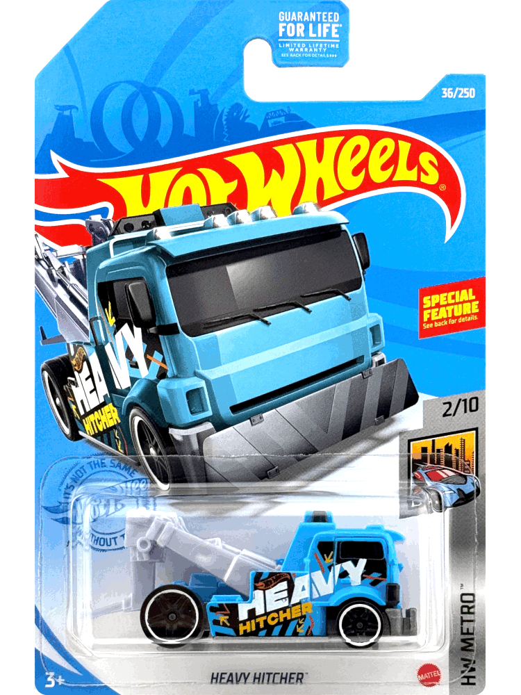 2021 Hot Wheels Mainline #036 - Heavy Hitcher Tow Truck (Blue) GTC28