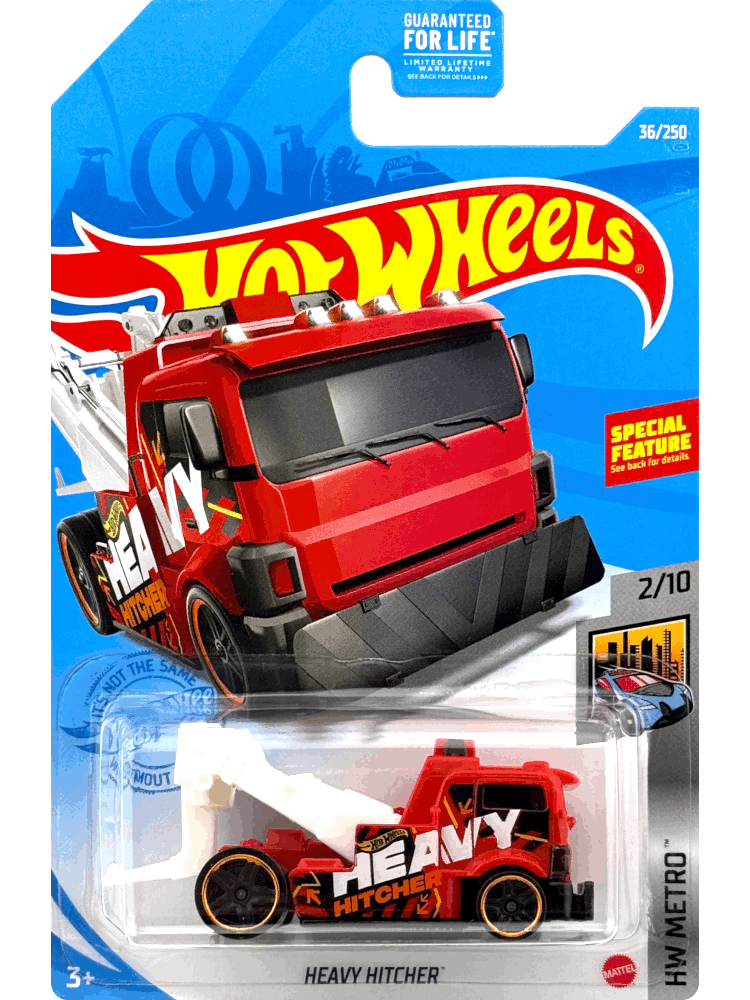 2021 Hot Wheels Mainline #036 - Heavy Hitcher Tow Truck (Red) GRX80