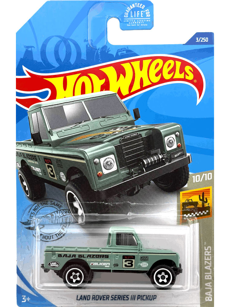 2020 Hot Wheels Mainline #003 - Land Rover Series III Pickup (Green) GHB91