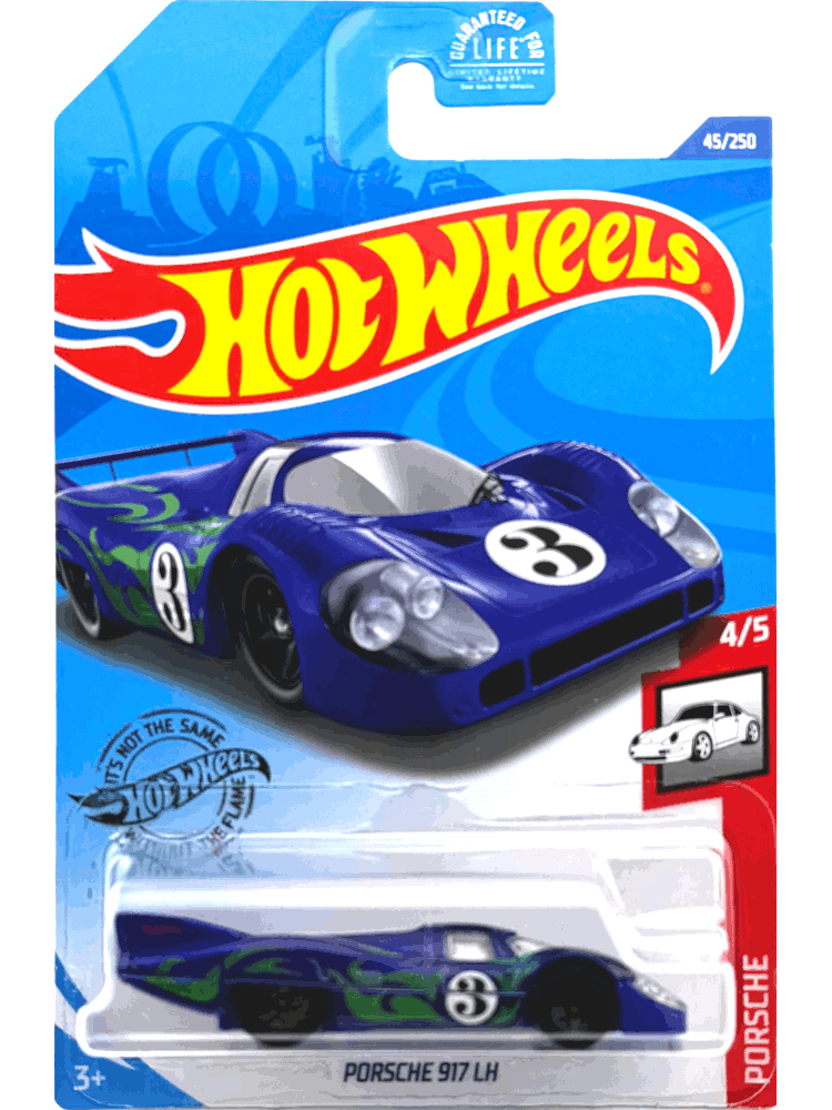 2020 Hot Wheels Mainline #045 - Porsche 917 LH (Blue) GHD21