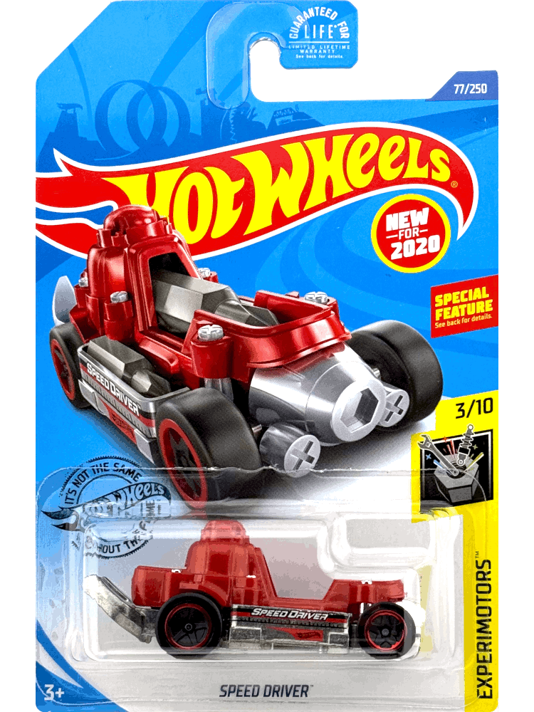 2020 Hot Wheels Mainline #077 - Speed Driver Bit Driver (Red) GHB62