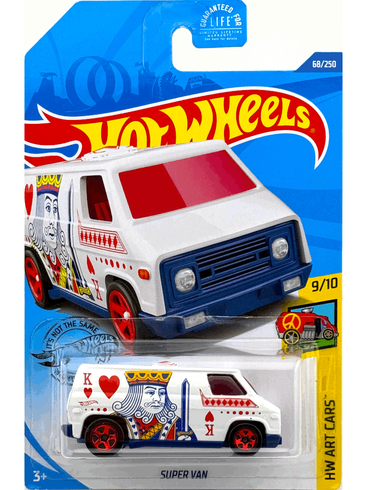 2020 Hot Wheels Mainline #068 - Super Van King of Hearts (White) GHC21