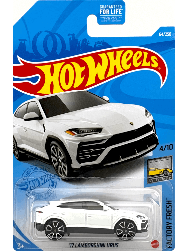 2021 Hot Wheels Mainline #064 - '17 Lamborghini Urus (White) GTB95