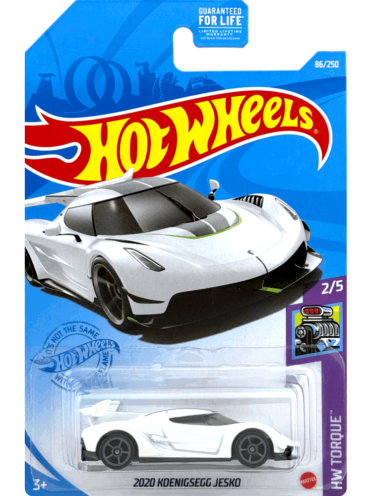 2021 Hot Wheels Mainline #086 - 2020 Koenigsegg Jesko (White) GTC51
