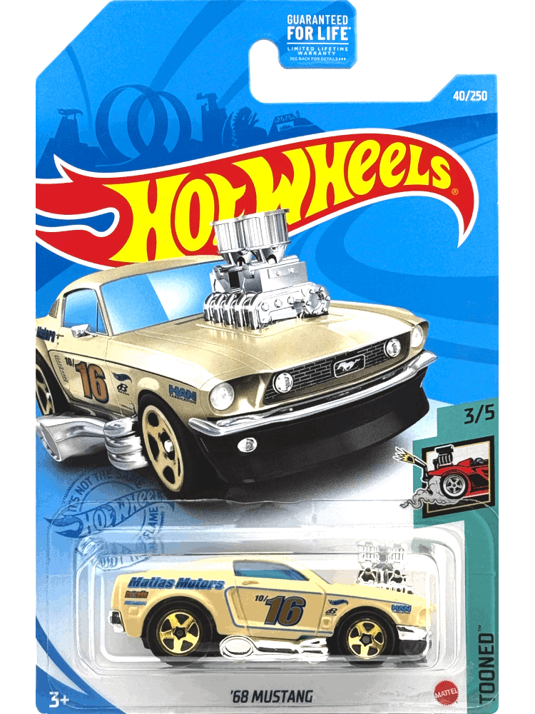 2021 Hot Wheels Mainline #040 - '68 Mustang Tooned (Beige) GTC21