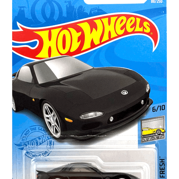 Hot Wheels 1995 Mazda RX-7 FD3S Black 3rd Gen RX7 GRY28 Diecast Car