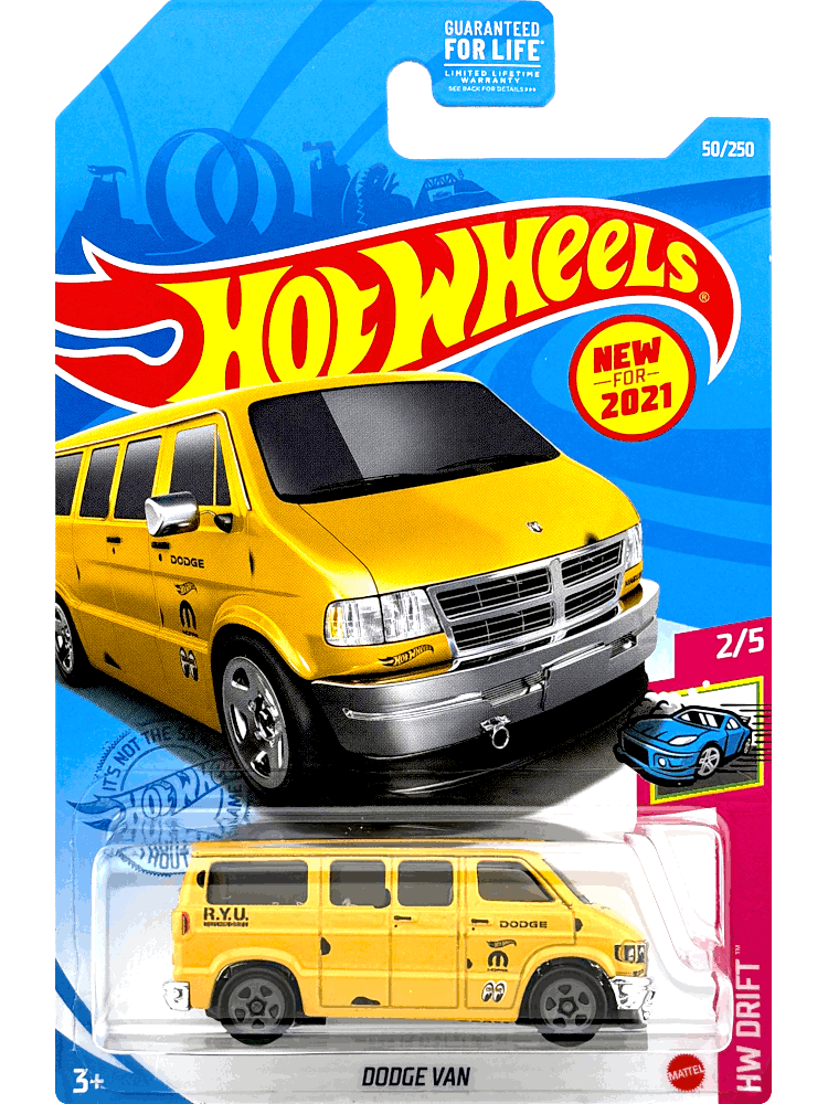 2021 Hot Wheels Mainline #050 - Dodge Van JDM Dajiban (Yellow) GTB84