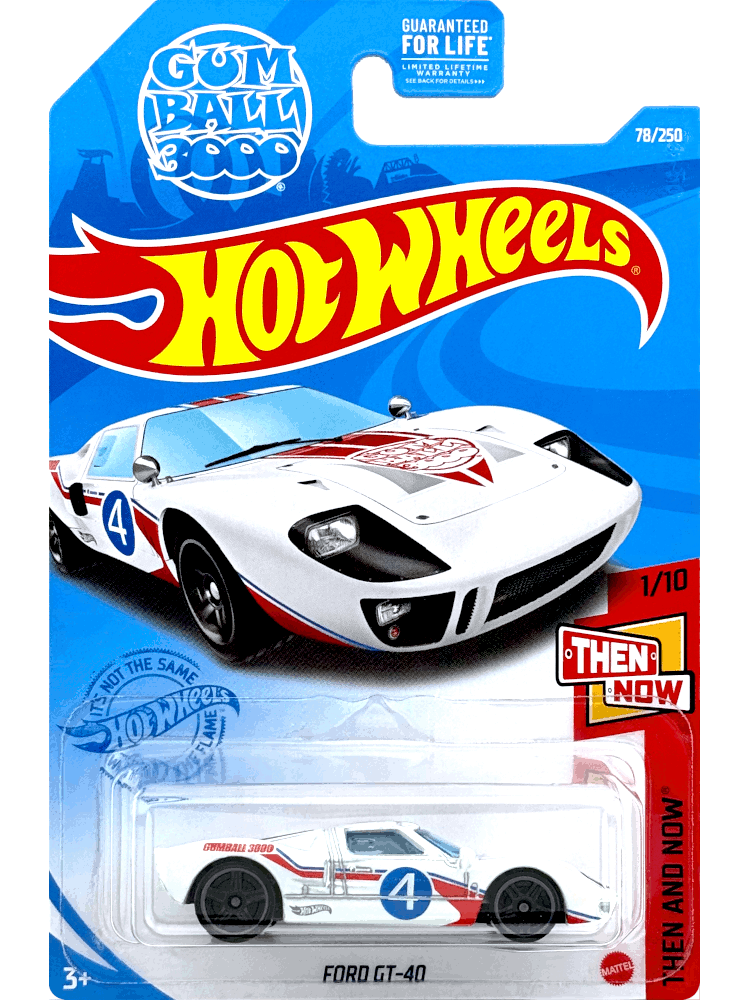 2021 Hot Wheels Mainline #078 - Ford GT-40 (White) GTB33
