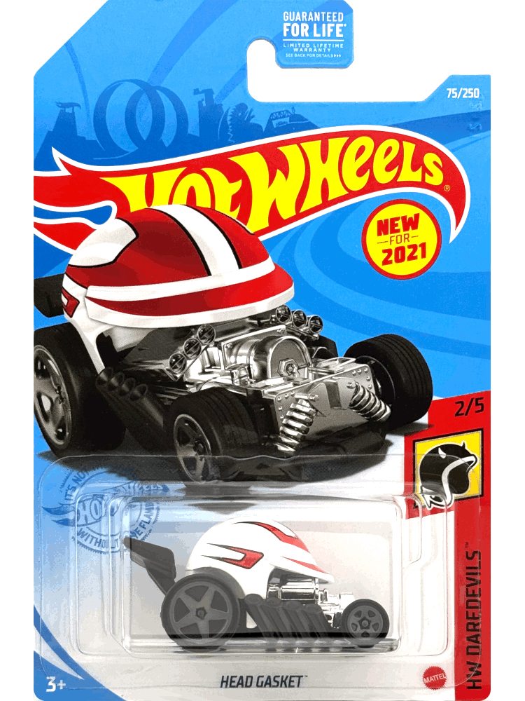 2021 Hot Wheels Mainline #075 - Head Gasket (White) GTB81