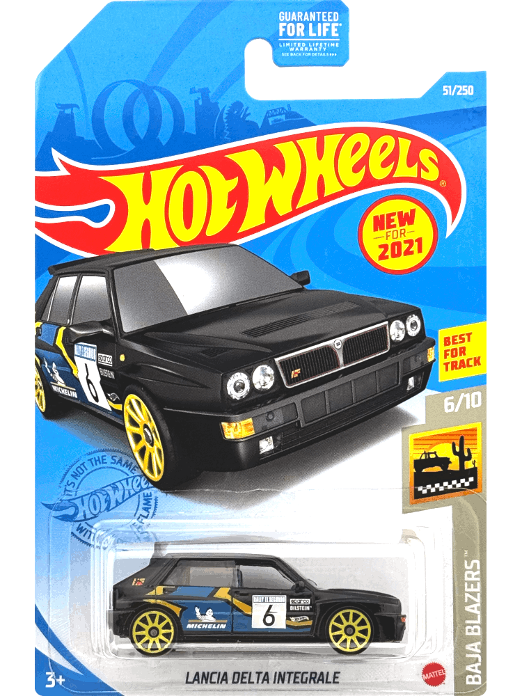 2021 Hot Wheels Mainline #051 - Lancia Delta HF Integrale (Black) GTB59