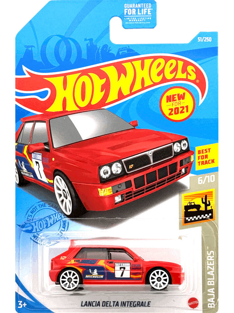 2021 Hot Wheels Mainline #051 - Lancia Delta HF Integrale (Kroger Red) GRX51