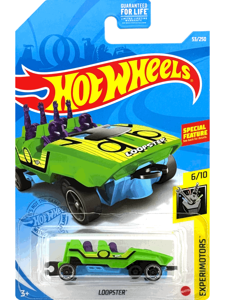 2021 Hot Wheels Mainline #053 - Loopster Roller Coaster Car (Green) GTC80