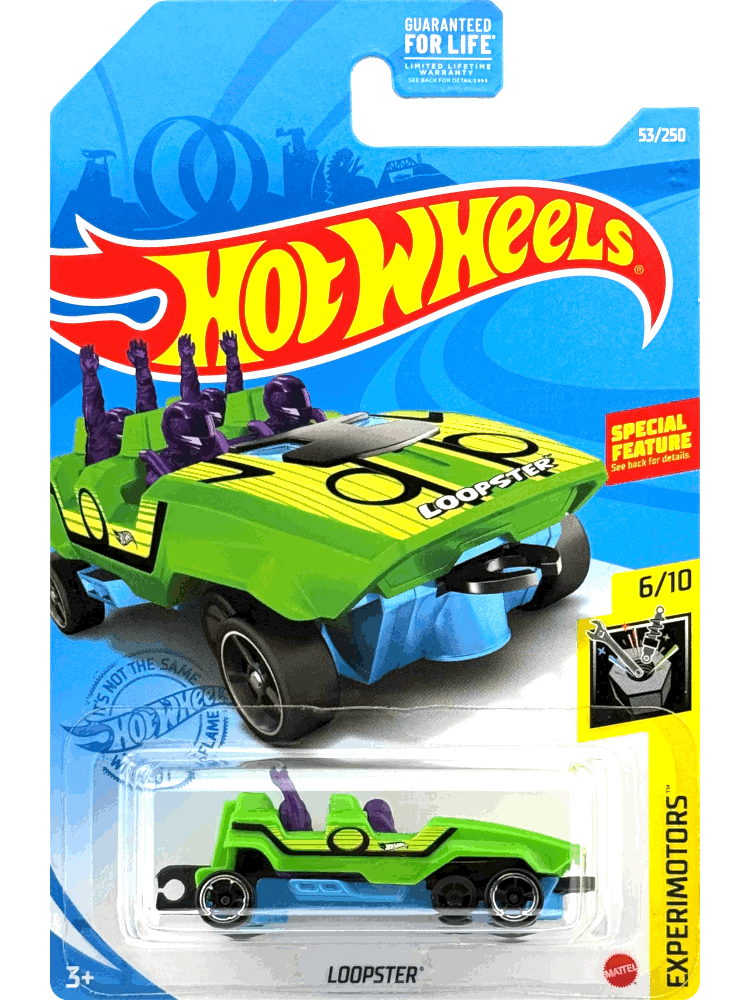 2021 Hot Wheels Mainline #053 - Loopster Roller Coaster Car (Green) GTC80