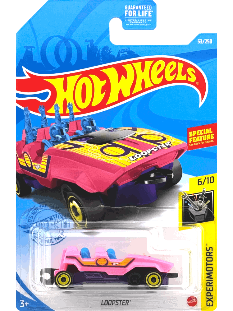 2021 Hot Wheels Mainline #053 - Loopster Roller Coaster Car (Pink) GRX77