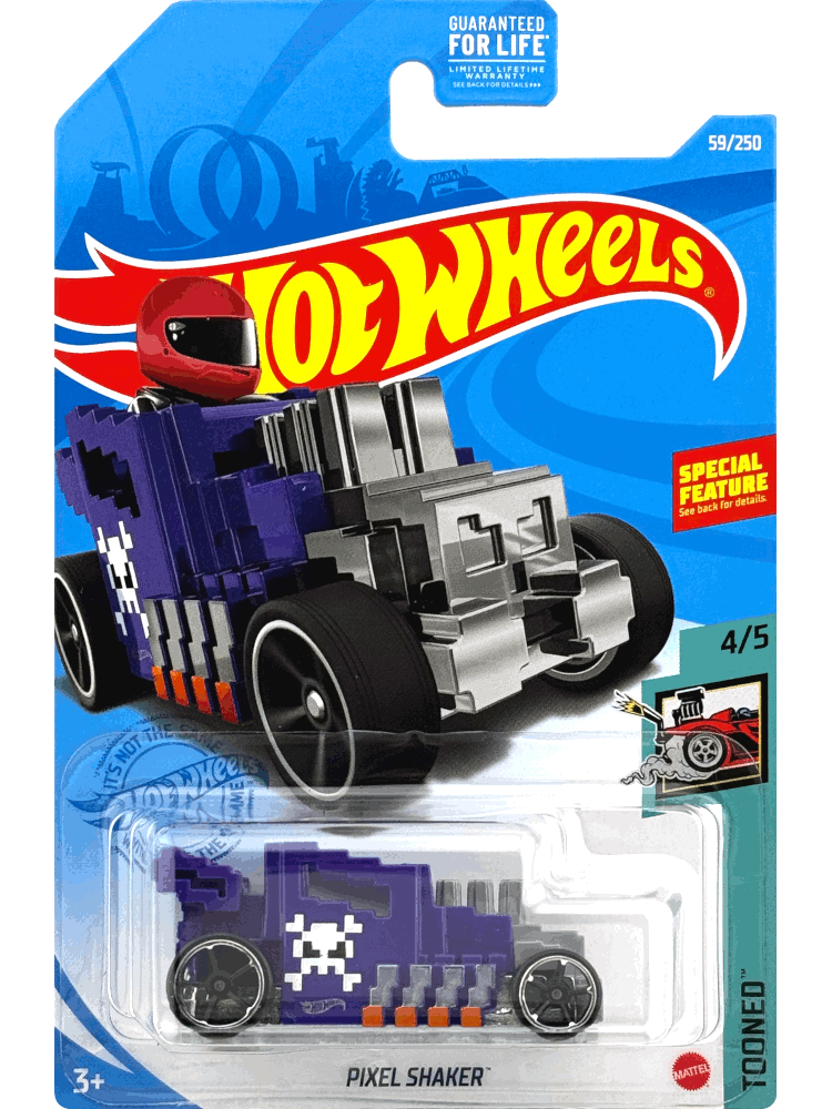 2021 Hot Wheels Mainline #059 - Pixel Shaker 8-bit Bone Shaker (Purple) GTB89