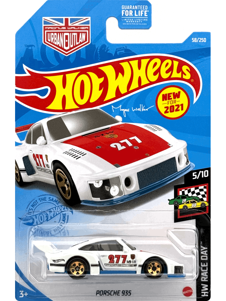 2021 Hot Wheels Mainline #058 - Porsche 935 Slantnose Turbo (White) GRX60