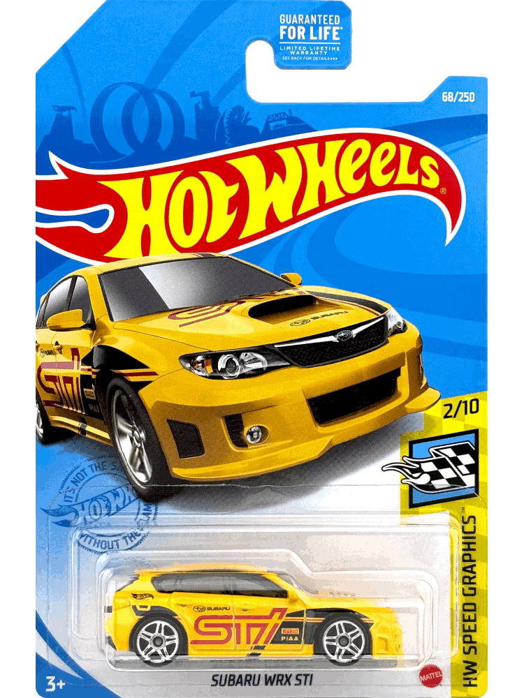 2021 Hot Wheels Mainline #068 - Subaru WRX STi Wagon (Yellow) GRY42