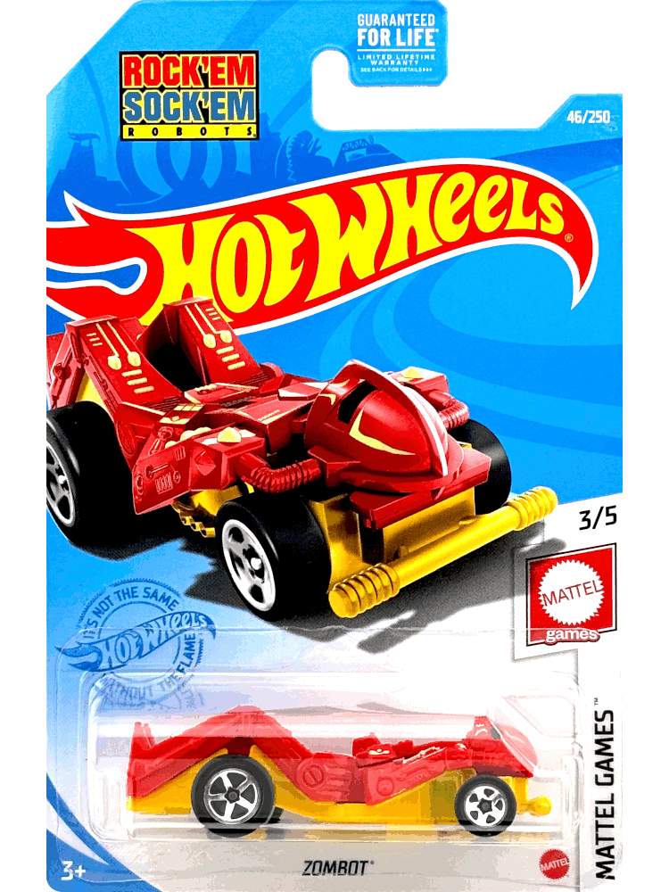 2021 Hot Wheels Mainline #046 - Zombot Rock'EM Sock'EM Robots (Red) GRY69