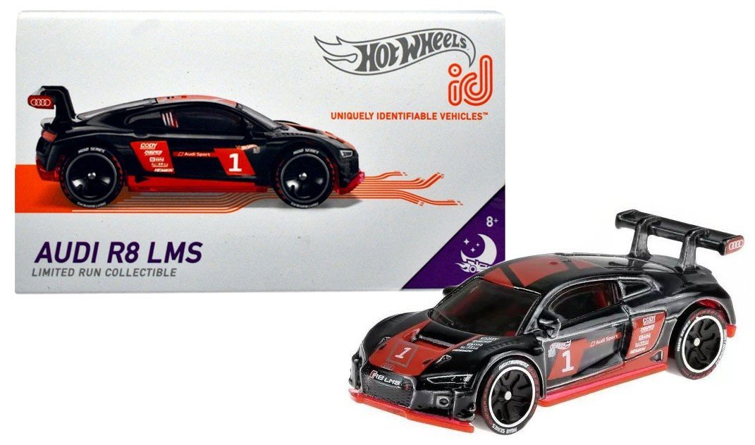 BigD Toys | Hot Wheels id Car Audi R8 LMS Black GT Race Car